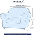 thumbnail image 4 of Subrtex Textured Grid Stretch Sofa Cover Couch Slipcover with Separate Cushion Cover (White, Armchair), 4 of 7