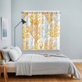 thumbnail image 4 of Orange Gray Coral Coastal Kitchen Curtains 84 Inch Length, Summer Beach Seaside Nautical Grommet Top Bedroom Living Room Curtains, Light Filtering Cafe Curtain Drapes 2 Panels Set 104''x84'', 4 of 9