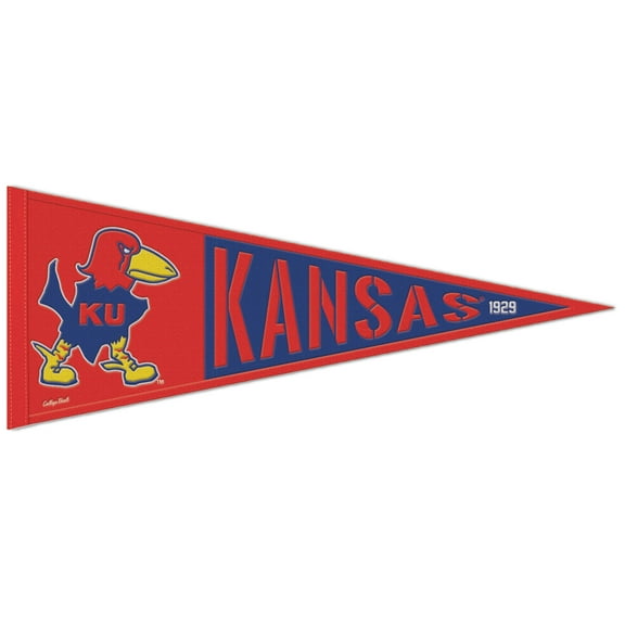 WinCraft Kansas Jayhawks 13" x 32" Retro Logo Wool Pennant