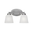 thumbnail image 2 of Millennium Lighting Franklin 2 Light Bathroom Vanity Fixture with Frosted Glass Shades Rubbed Bronze Bronze Oil Rubbed, 2 of 2