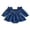 Blue, variant on BemeyourBBs Newborn Baby Girl Denim Romper Dress Outfits Jeans Smocked Dress Cute Girls Spring Summer Clothes Casual Long Sleeve Bodysuit Bow Headband 2 Pcs Set