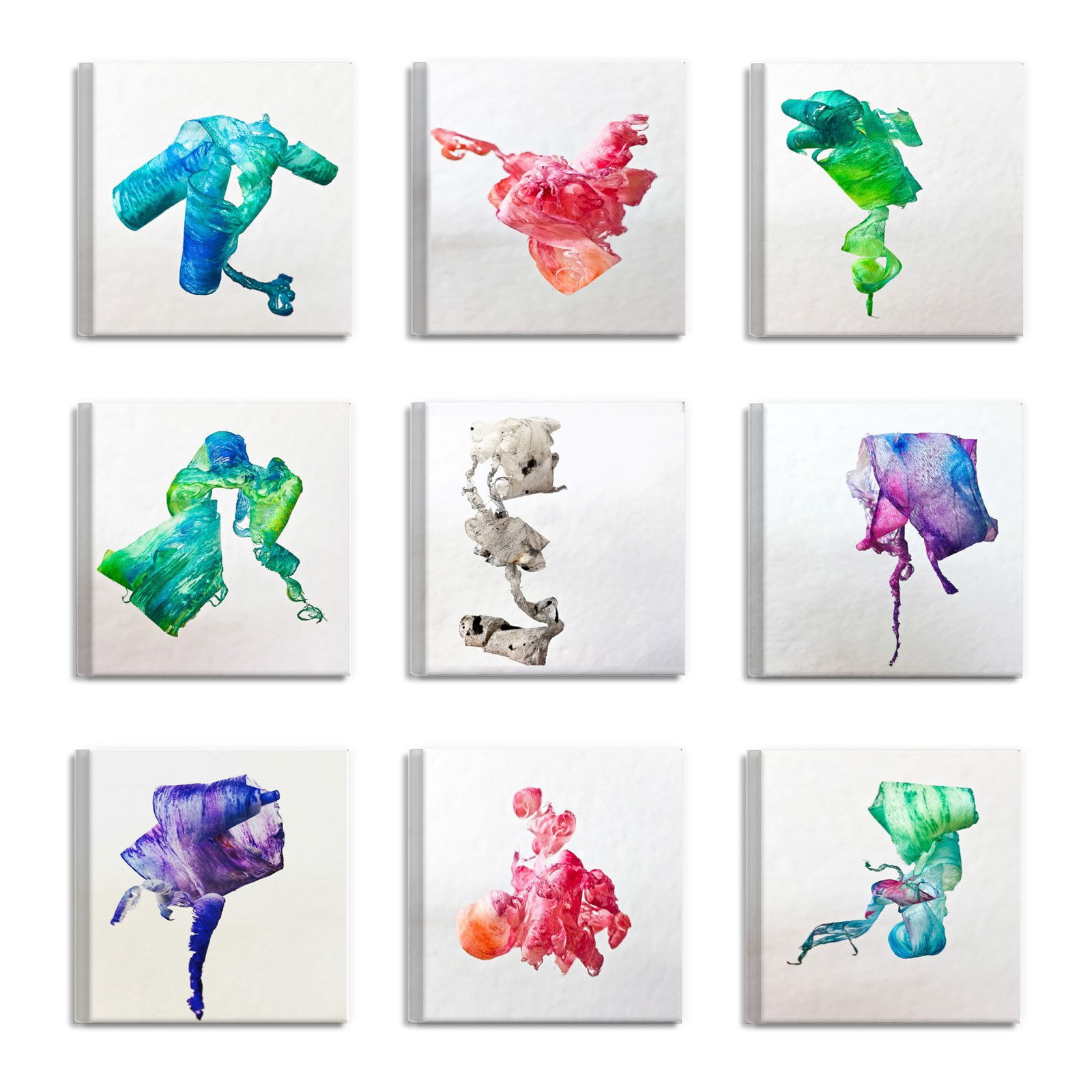 The Stupell Home Decor Collection Abstract Ribbons by In House Art 9 Piece Canvas Wall Art Set