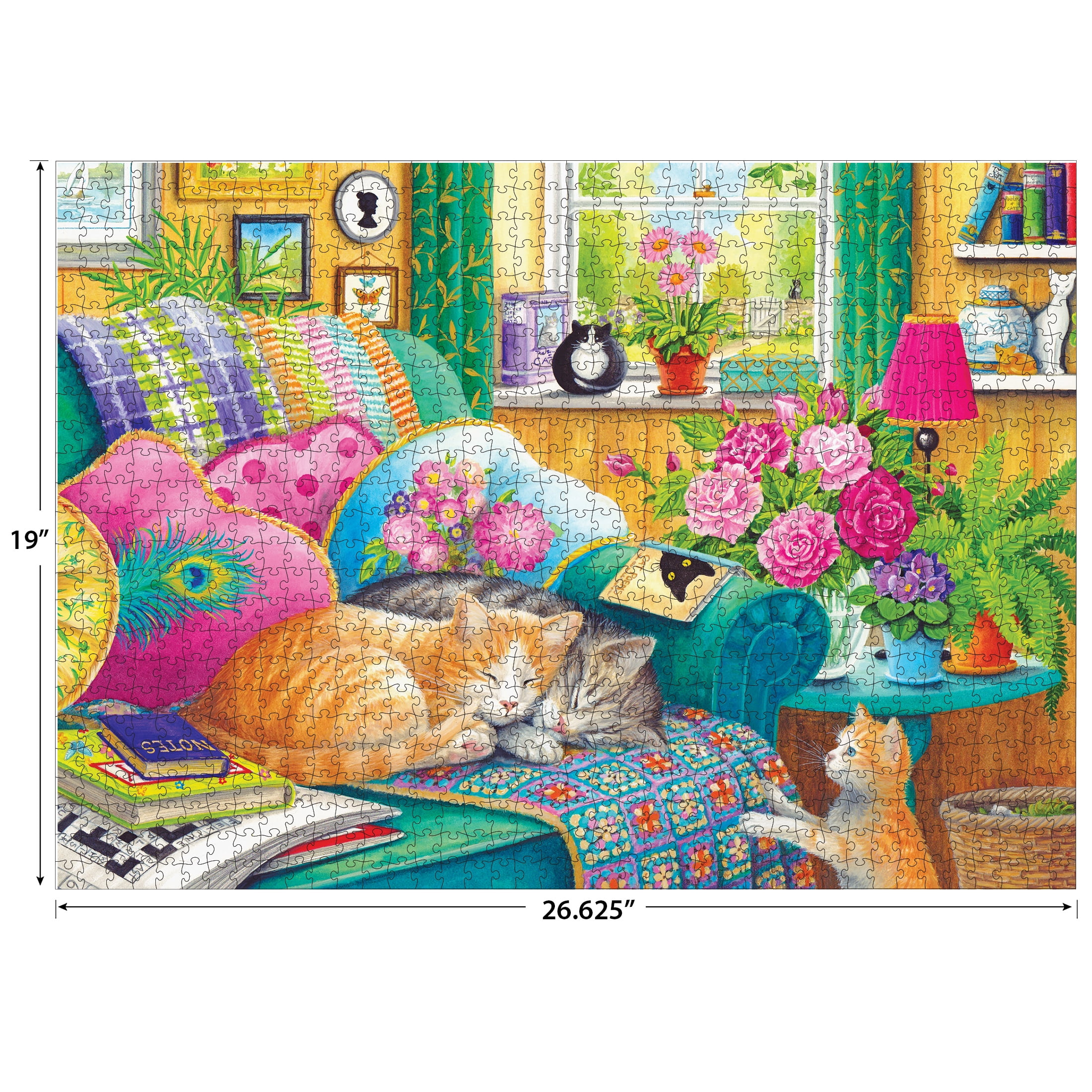 RoseArt - Colorluxe 1000 pièces - sieste de chat - Puzzle à emboîter pour adultes