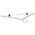 thumbnail image 6 of Quality Wooden Skirt Hangers with Clips, 20-Pack Semi Curved, Smooth Solid Wood Pants Hangers with  Adjustable Metal Clips, Swivel Hook, Coat, Jacket, Blouse Suit Hangers (White, 20), 6 of 8