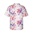 thumbnail image 3 of Daiia Lilies Flowers Hawaiian Shirt for Men Gentle Cotton Regular Short Sleeve Casual-3X-Large, 3 of 9