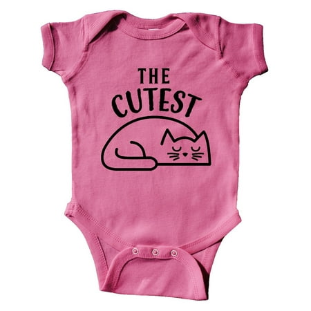 

Inktastic The Cutest with Sleeping Cat Gift Baby Boy or Baby Girl Bodysuit