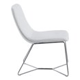 thumbnail image 4 of Chaise d'Appoint Grayson en Simili Cuir Blanc avec Base Chromée, 4 of 8