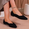 thumbnail image 3 of Ladies Pointed Toe Ballet Flats Retro Suede Upper Slip On Lightweight Barefoot Shoes Comfortable Non Slip Walking Footwear, 3 of 5