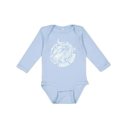

Inktastic Bora Bora Cruise Squad Shark Design Gift Baby Boy or Baby Girl Long Sleeve Bodysuit