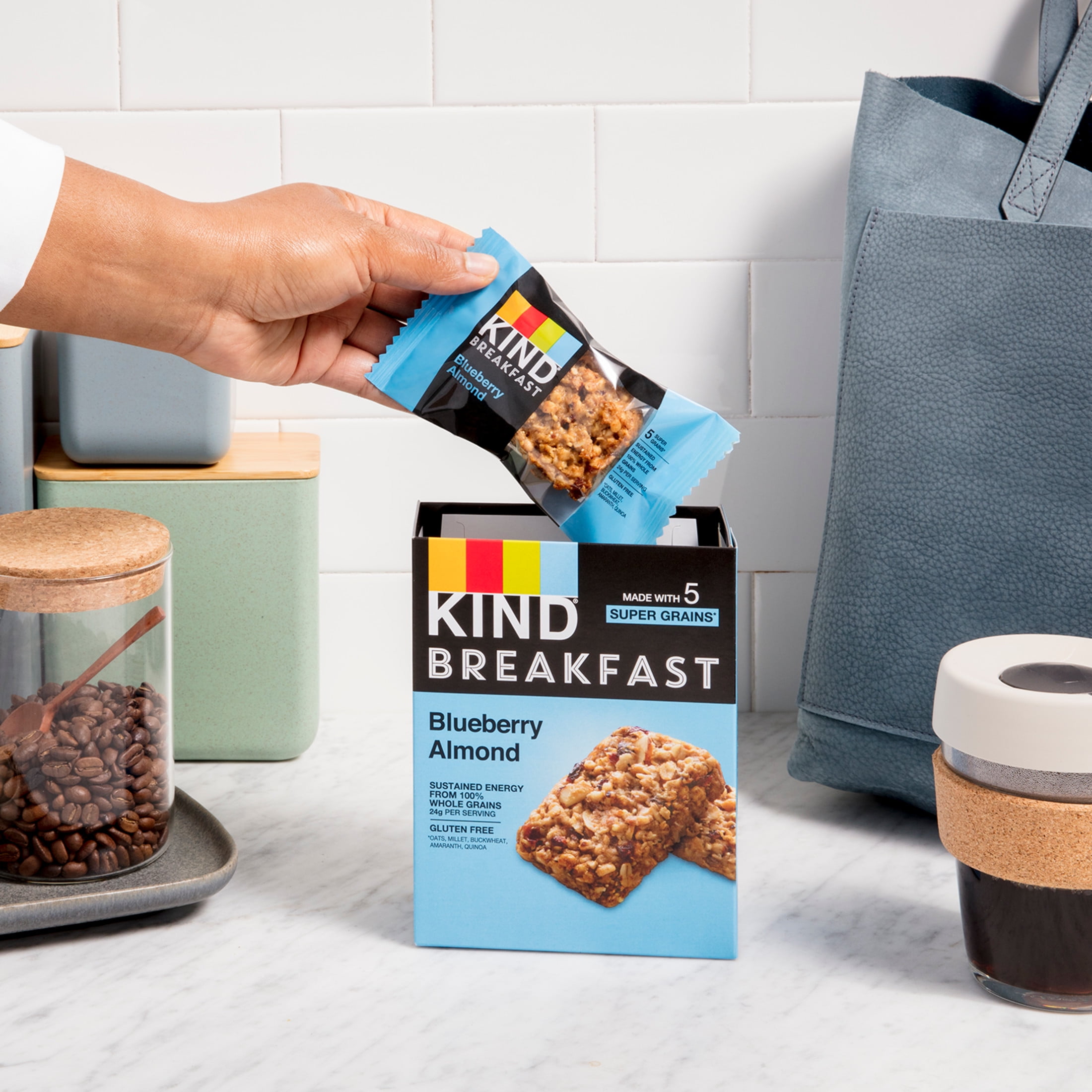(5 pack) KIND Gluten Free Blueberry Almond Breakfast Bars, 1.76 OZ Packs, 60 Count