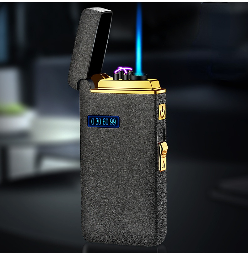 Dual Arc Lighter Jet Flame Torch Cigar USB Lighter 2 in1 Rechargeable