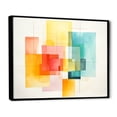 thumbnail image 3 of Designart "Multihued Cubic Designs I" Extra Large Abstract Framed Wall Art - Modern Multicolor Abstract Geometric Bedroom Framed Canvas Wall Art, 3 of 7