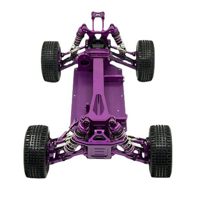 1/12 RC Car Metal Modified Frame Upgrade Shock Absorbers Assemble Automobile Set Attachment Replacement for WLtoys 124017 124019 Purple