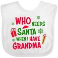 thumbnail image 3 of Inktastic Who Needs Santa when I Have Grandma Boys or Girls Baby Bib, 3 of 4