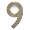 thumbnail image 1 of Architectural Mailboxes 3585AB-9 Solid Cast Brass 5 in. Antique Brass Floating House Number 9, 1 of 1