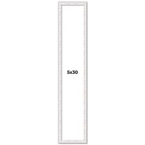 5x30 In Frame White Real Wood Picture Frame Width 0.75 inches | Interior Frame Depth 0.5 inches |