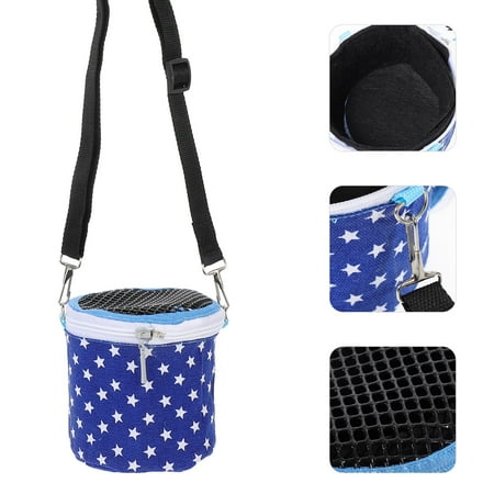 HONMEET 1Pcs Hamster Outdoor Bag Blue Cloth Square Sling for Small Pets Travel and Portable Use
