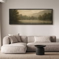 thumbnail image 2 of Large Framed Canvas Wall Art Vintage Forest Lake Mountain Landscape Print for Living Room Decoration - 60"x20" Black Framed, 2 of 8