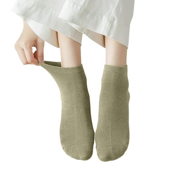 Fgnfyis Women's Short Tube Seamless Socks Lightweight and Warm Ankle Socks for Women for Indoor and Wear Green