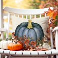 thumbnail image 3 of Navy Blue Pumpkin Fall Throw Pillow Covers 18x18 Inch Set of 2 Orange Floral Outdoor Farmhouse Autumn Thanksgiving Decorations Decorative Throw Pillows Cases for Home Living Room Porch Decor, 3 of 6