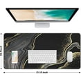 thumbnail image 5 of Extended Large Mouse Pad, XXL Gaming Mousepad 31.5 x 15.7 Inch, Big Computer Keyboard Desk Pad, Waterproof Mouse Mat with Stitched Edges and Non-Slip Base for Office Gaming, Black Marble, 5 of 6