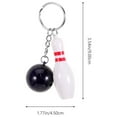 thumbnail image 2 of UPOUART 6Pcs Mini Bowling Ball Metal Keychain Creative Cartoon Keepsake Bowling Enthusiasts, 2 of 8
