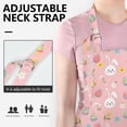 thumbnail image 5 of Easter and Easter Eggs Light Pink Pattern Apron with Pockets, Cotton Linen Waterproof Adjustable Apron for Women, Kitchen Cooking Gardening BBQ Salon Apron, 33x27 Inch, 5 of 6