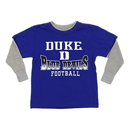 Duke Blue Devils Grill - NCAA Youth/Kids Duke Blue Devils Faux Layer Long Sleeve Tee