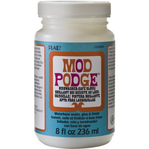 Mod Podge Dishwasher Safe Waterbased Sealer, Glue and Finish (8Ounce), CS15059 Gloss, 8 Ounce