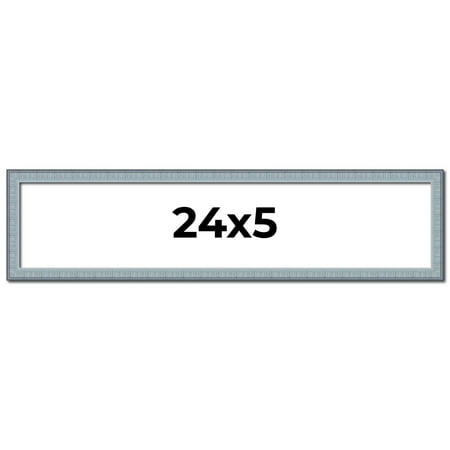 24x5 Frame Rustic Sky Blue Solid Wood Picture Frame | 0.75 Inch Moulding Width |Includes UV Acrylic