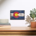 thumbnail image 2 of Castle Rock, Colorado, Rustic State Flag Birch Wood Wall Sign (6x9 Rustic Home Decor, Ready to Hang Art), 2 of 5