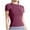 Red, variant on Timegard Workout Tops for Women Short Sleeve Athletic Shirts Yoga Gym Crewneck Quick Dry Tshirts Top