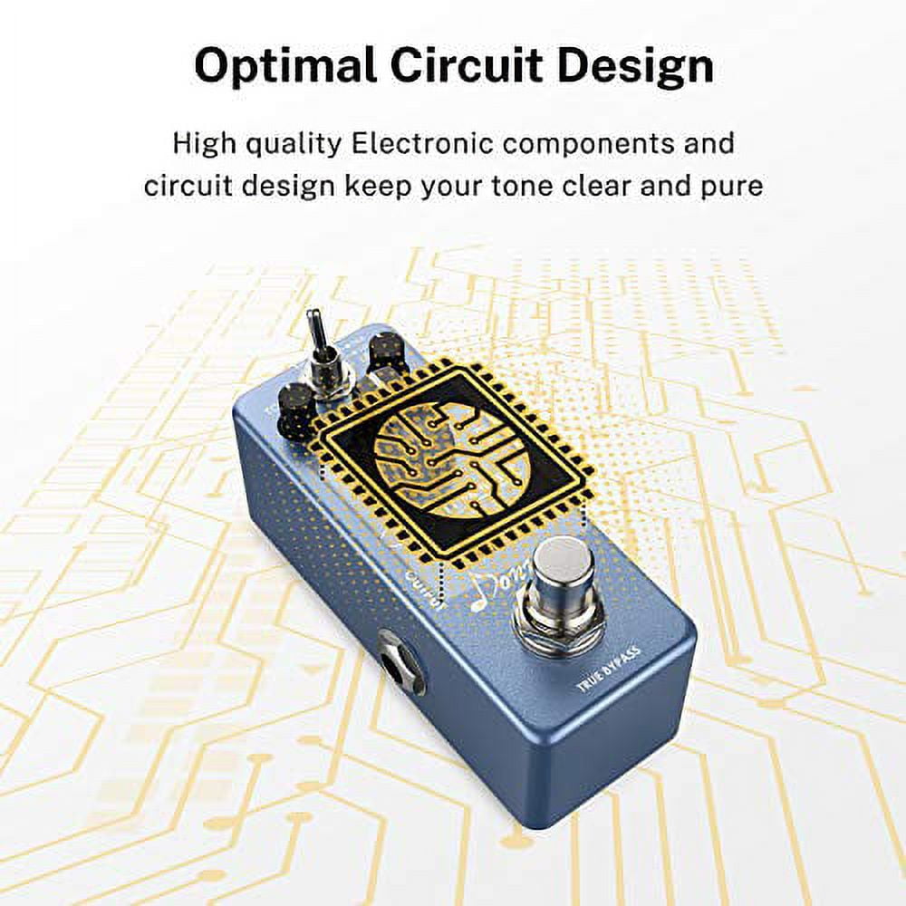 Donner Overdrive Guitar Effect Pedal, Blues Drive Vintage Overdrive Warm/Hot Modes True Bypass