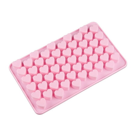 Bachelorette Ice Mold 55 Hole Heart Shape Love Candy Silicone Decorating Mold Ice Cube Tray Silicone Chocolate Sugar Paste Tool Cookie Muffin Baking Pan ()