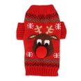 thumbnail image 2 of Dog Snow Sweaters, Christmas Elk Pattern, Fairy Tale Style Winter Sweaters for Small Medium Dogs, Knitted with Acrylic Fiber Fabric, 2 of 7