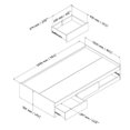 thumbnail image 3 of Pemberly Row Transitional Wood Twin Storage Mates Bed in White, 3 of 3