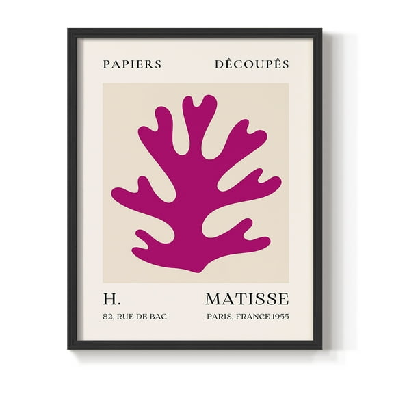 Matisse CLXI Framed Print in Black Solid Wood 8 x 10 Framed Print