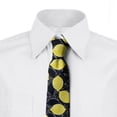 thumbnail image 3 of Necktie, Lemons and Blossoms Drawings, 3.7", Charcoal Grey Yellow, by Ambesonne, 3 of 4