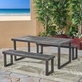 thumbnail image 3 of GDF Studio Bies Outdoor Acacia Wood Picnic Set, Dark Gray, 3 of 12