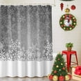 thumbnail image 5 of Grey Snowflakes Shower Curtains for Bathroom, Winter Xmas Gray White Nature Snow Scene Waterproof Fabric Shower Curtain for Bathroom Bathtub Decoration, Machine Washable, 36"x72", 5 of 9