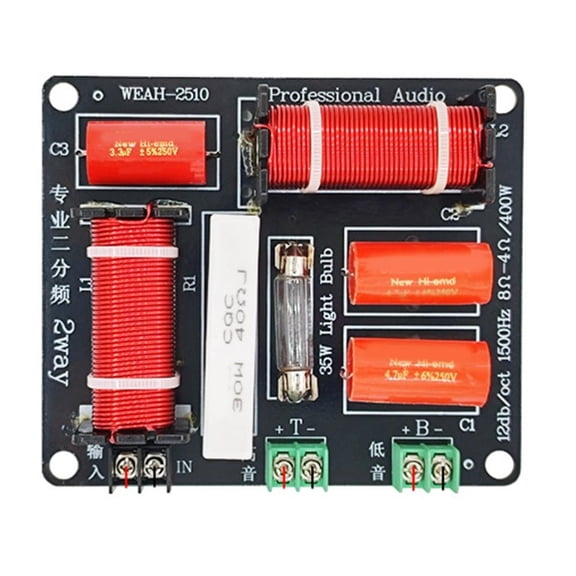 Yammee Home Sound 2 Way Speaker Crossovers Filter HiFi Sound Frequency Divider Module