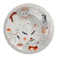 thumbnail image 1 of 4 Pcs Fox Knobs for Kitchen Cabinet Cupboard Dresser Bookcase Drawer Pulls Handles Round Home Decor, 1 of 5