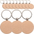 thumbnail image 1 of 12pcs Unfinished Key Tags Wooden Keychain Blanks DIY Gift Crafting Supplies, 1 of 8