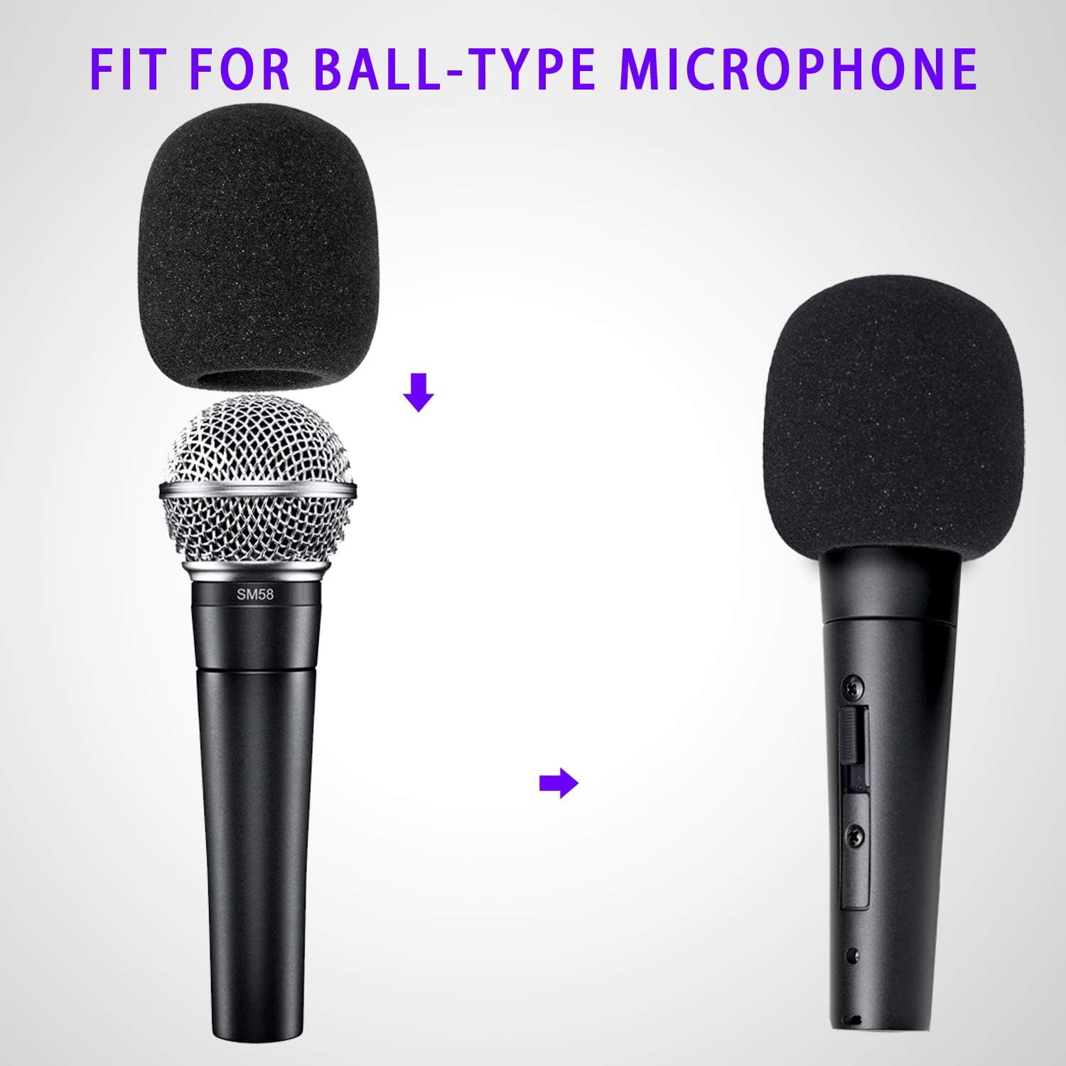 4 Filtres Anti-pop Pour Micro Shure SM58 / Beta 58A - Réduction Des Bruits Et Protection | Mousse Haute Densité - 8