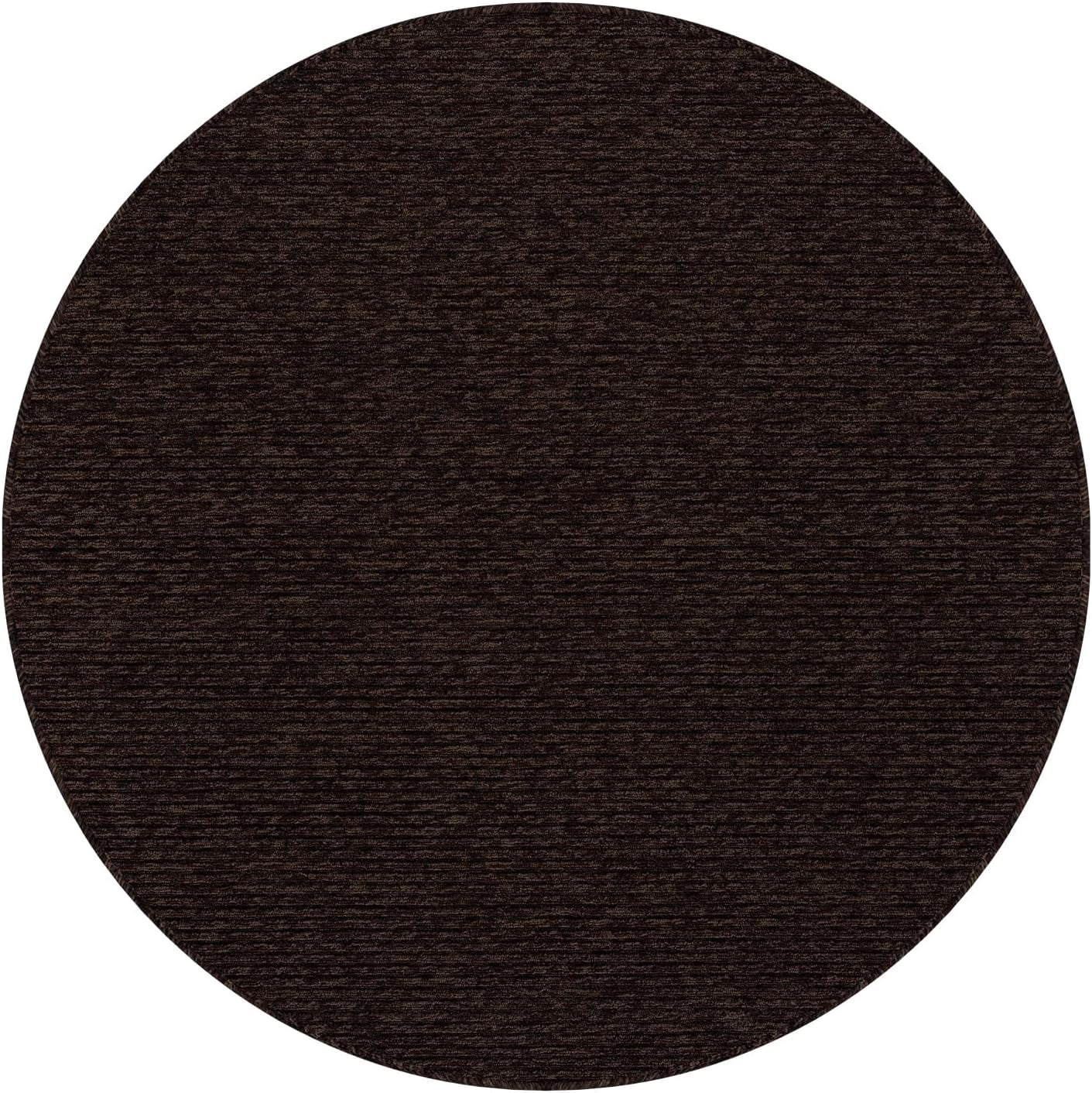 Beverly Rug Non-Slip Machine Washable 6 Round Brown Indoor Area Rugs