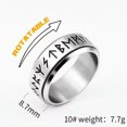 thumbnail image 3 of HOOUN Vintage Viking Runes Ring Stainless Steel Men's Wedding Spinning Ring Size 7-13-9, 3 of 3