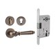 thumbnail image 2 of Cerradura de puerta Manija de puerta Reversible de latón de un solo lado Clásico 4 llaves Perilla de puerta Palanca de puerta, para dormitorio, puerta Marrón, 2 of 7
