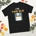 thumbnail image 2 of I'm This Old Retro Floppy Disk 1980s Men Women Art Graphic classic tee (Black, 3XL), 2 of 4