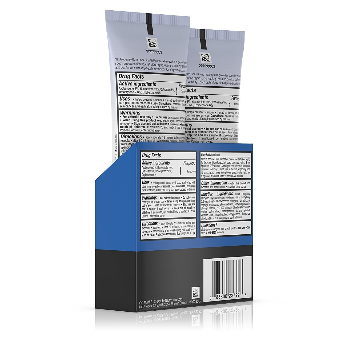 Neutrogena Ultra Sheer Dry-Touch Sunscreen Lightweight SPF 45, Pack of 2