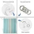 thumbnail image 5 of Aqua Beige Striped Bathroom Shower Curtains with 12 Hooks Polyester Waterproof Shower Curtain for Stalls and Bathtubs Modern Farmhouse Retro Lines Decorative Bathroom Privacy Curtain 36x72 Inches, 5 of 9